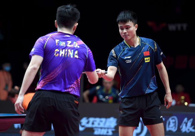 连胜梁靖崑马龙樊振东 周启豪问鼎直通赛男单冠军